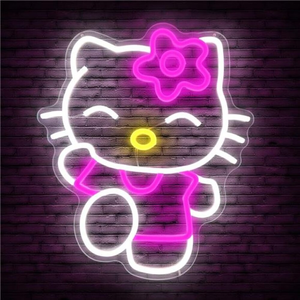 Hello Kitty LED Neon Sign Light Cute Cat Anime Room Game Gamer GIFT Collection